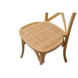 Krzesło ślubne drewniane CROSS-BACK WOOD RATTAN naturalny