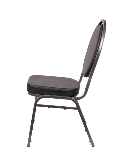 Krzesło Herman Deluxe czarne ekoskóra