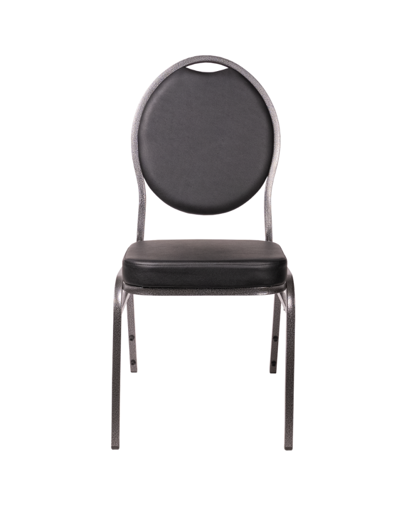 Stolička HERMAN Deluxe, čierna ekokoža