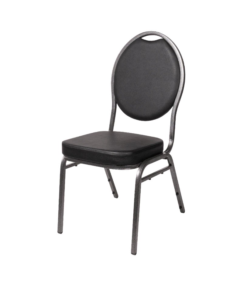 Stolička HERMAN Deluxe, čierna ekokoža