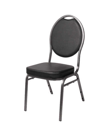 Krzesło Herman Deluxe czarne ekoskóra