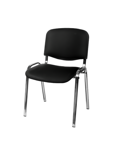 Krzesło Iso 24H CR T0111 czarne ekoskóra