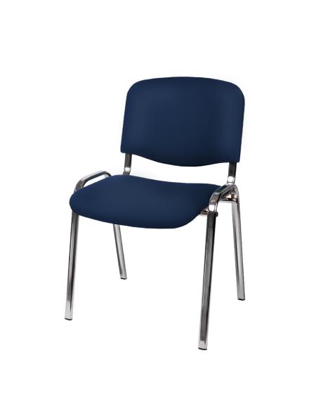 Krzesło Iso 24H CR T0202 niebieskie ekoskóra