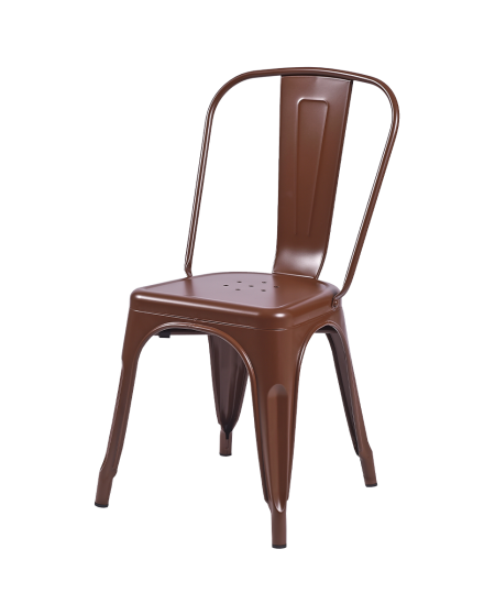 Krzesło Paris inspirowane Tolix brązowe