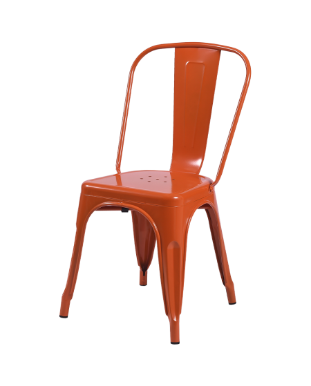 Krzesło Paris inspirowane Tolix pomarańczowe