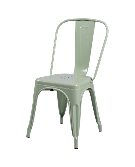 Krzesło Paris inspirowane Tolix seledynowe