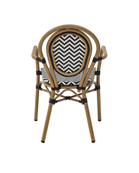 Krzesło Riccardo Arm czarno-białe