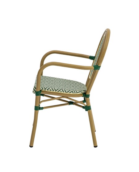 Krzesło Riccardo Arm zielone