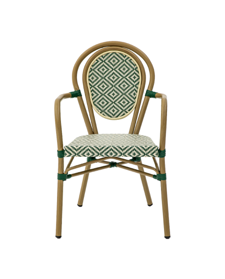 Krzesło Riccardo Arm zielone