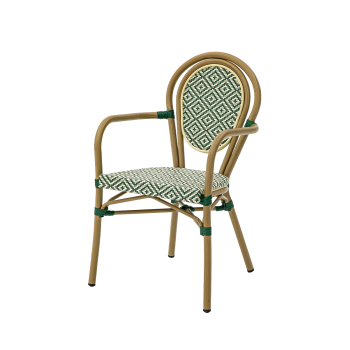 Krzesło Riccardo Arm zielone