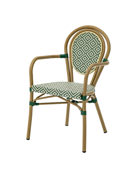 Krzesło Riccardo Arm zielone