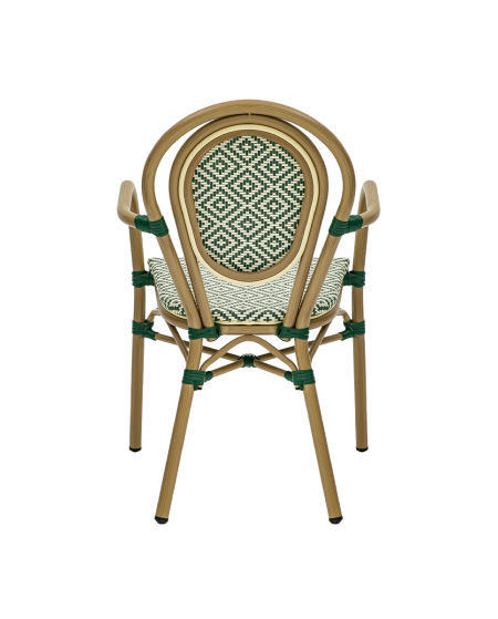 Krzesło Riccardo Arm zielone