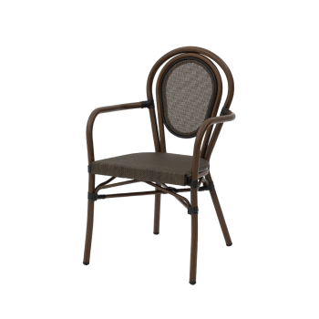 Krzesło Riccardo Arm brązowe