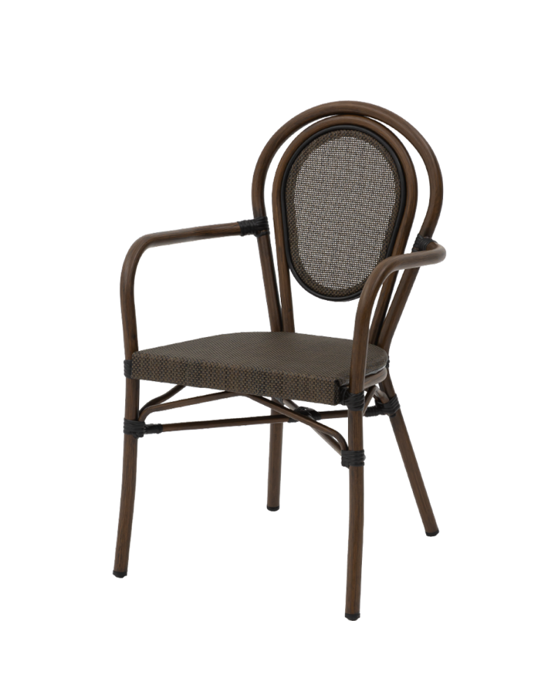 Krzesło Riccardo Arm brązowe