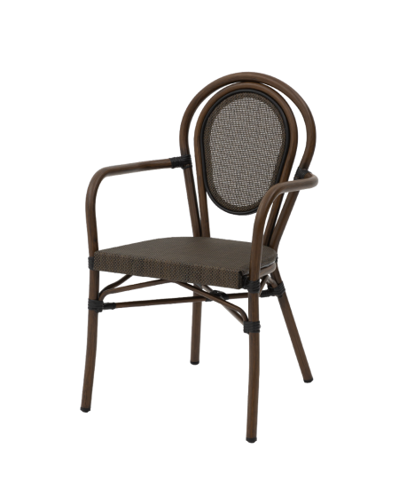 Krzesło Riccardo Arm brązowe