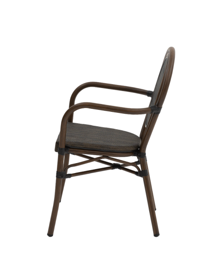 Krzesło Riccardo Arm brązowe