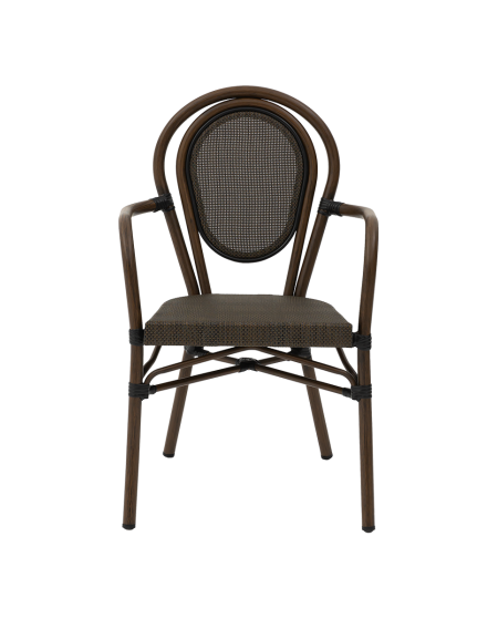 Krzesło Riccardo Arm brązowe