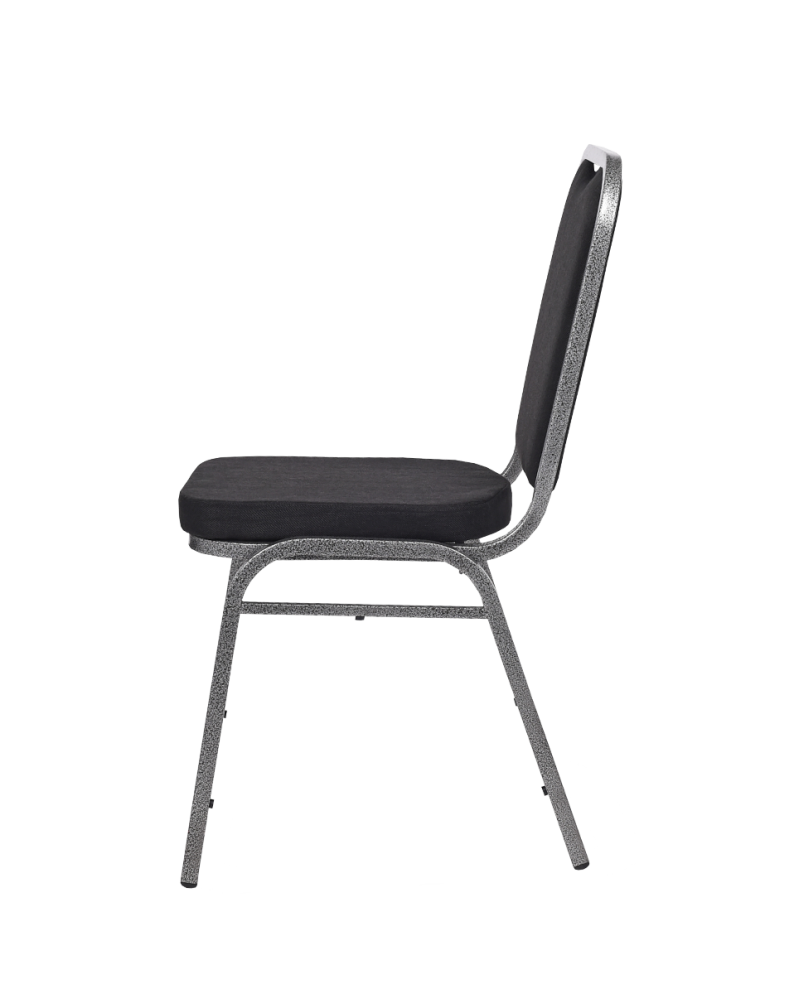 Stolička PARTY, čierna/strieborná