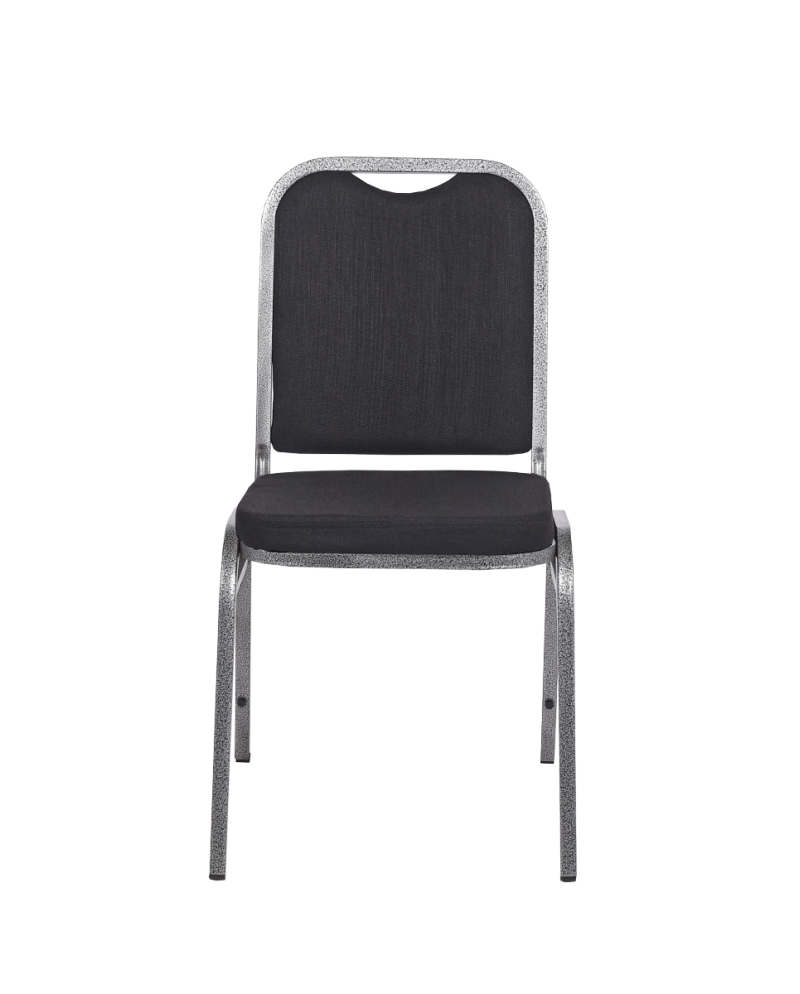 Stolička PARTY, čierna/strieborná