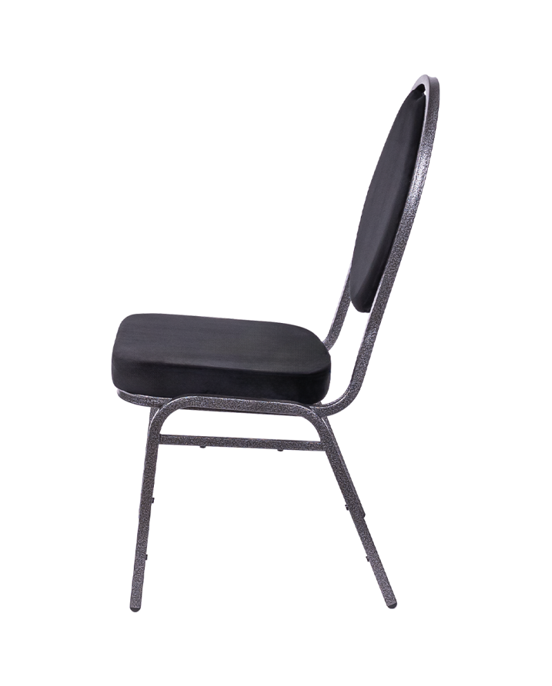 Stolička HERMAN, čierna, velúr