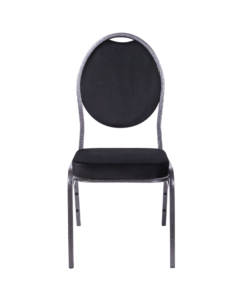 Stolička HERMAN, čierna, velúr