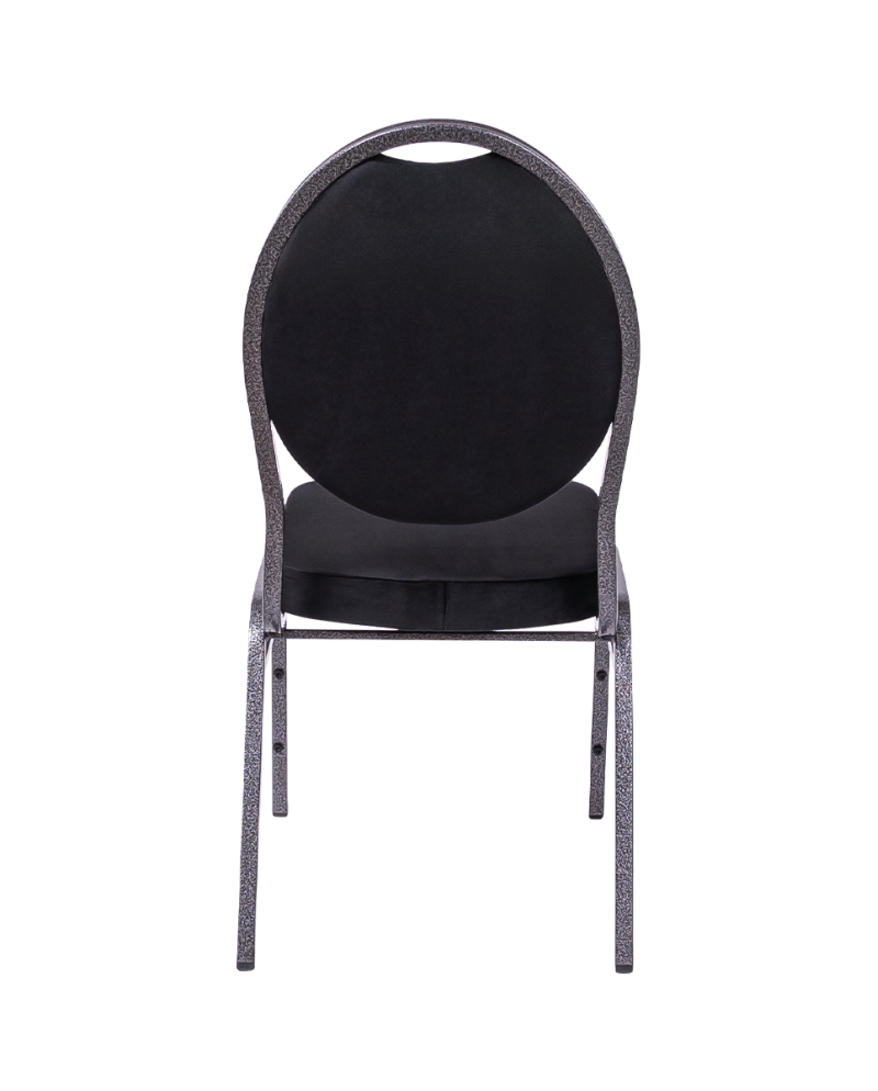 Stolička HERMAN, čierna, velúr