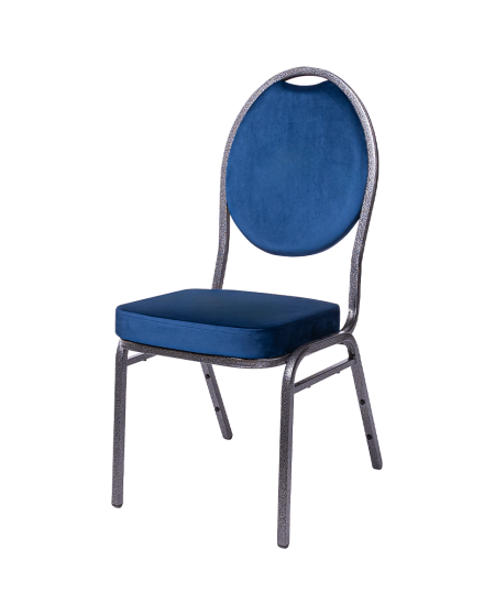 Krzesło Herman niebieskie welur