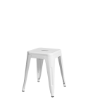 Taboret Paris inspirowany Tolix biały