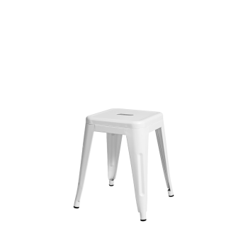 Taboret Paris inspirowany Tolix biały