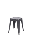 Taboret Paris inspirowany Tolix grafitowy