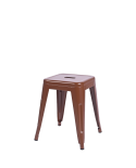 Taboret Paris inspirowany Tolix brązowy