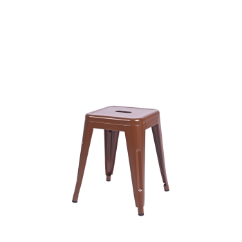 Taboret Paris inspirowany Tolix brązowy
