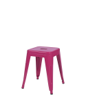 Taboret Paris inspirowany Tolix różowy