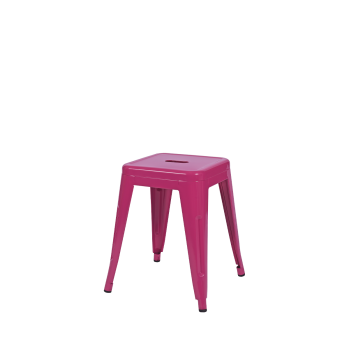 Taboret Paris inspirowany Tolix różowy