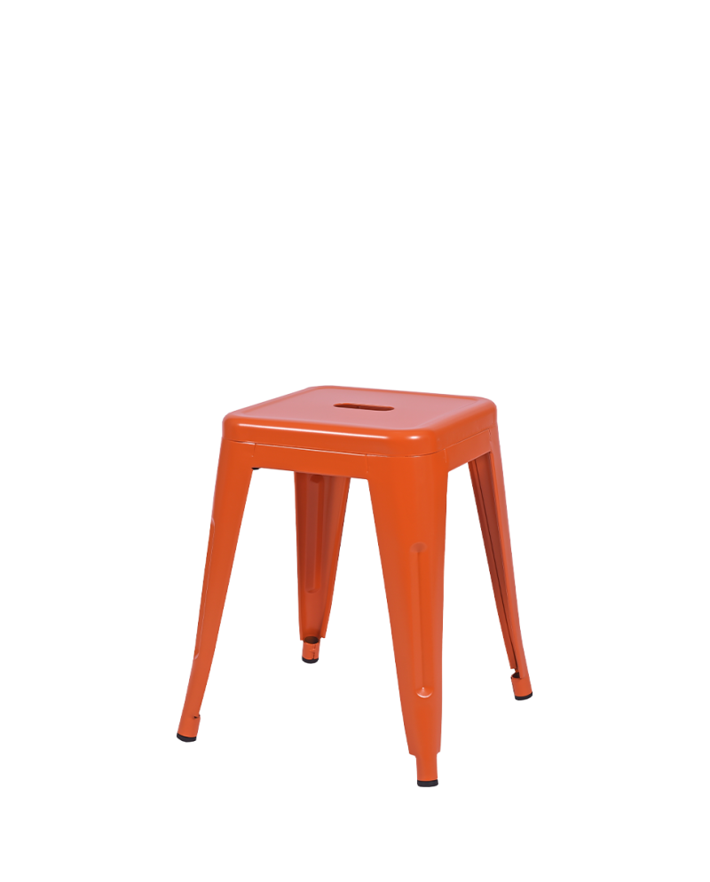 Taboret Paris inspirowany Tolix pomarańczowy