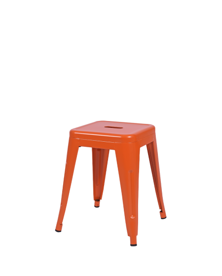 Taboret Paris inspirowany Tolix pomarańczowy