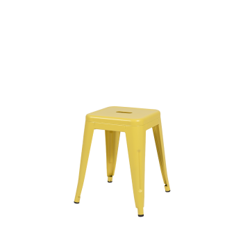 Taboret Paris inspirowany Tolix żółty