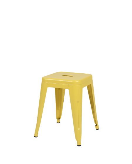 Taboret Paris inspirowany Tolix żółty