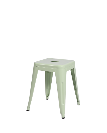 Taboret Paris inspirowany Tolix seledynowy