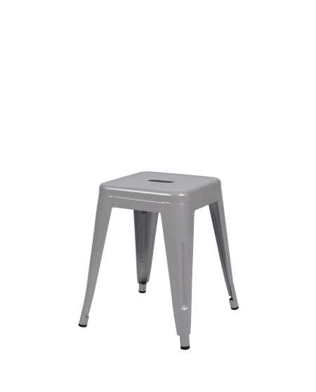 Taboret Paris inspirowany Tolix aluminium