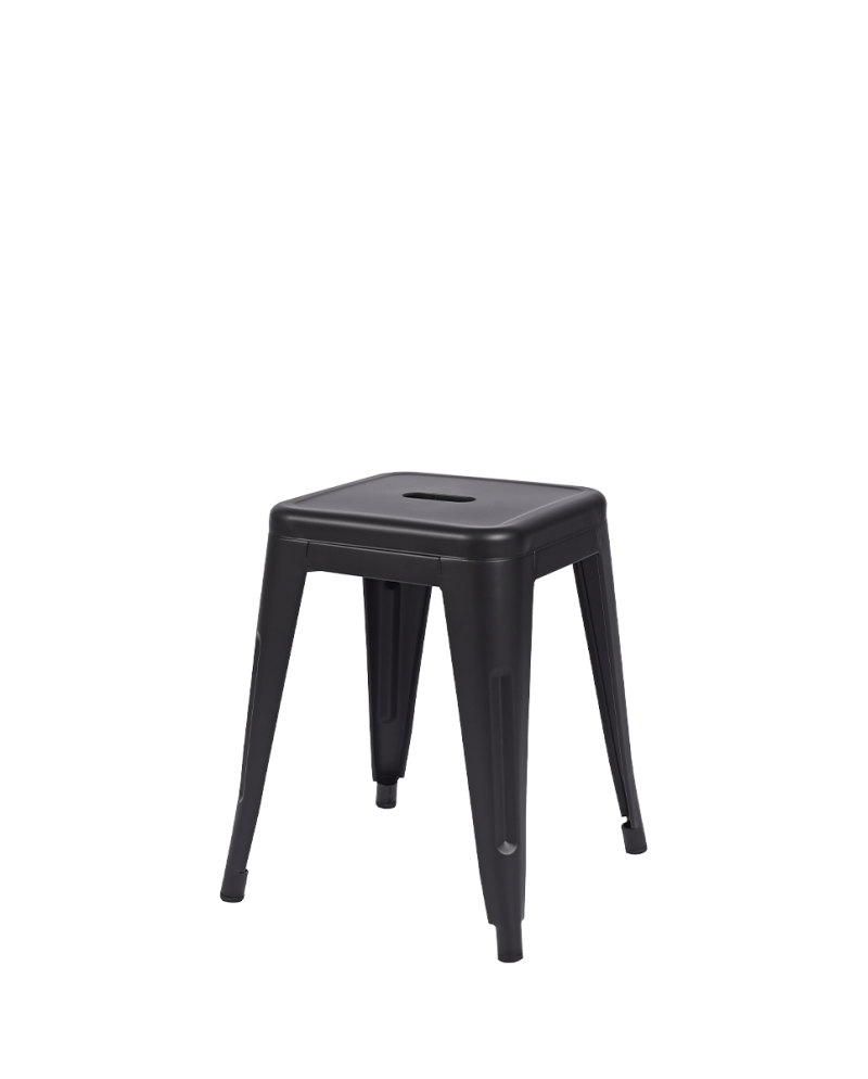 Taboret Paris inspirowany Tolix czarny