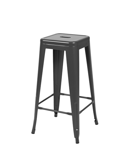 Hoker Paris inspirowany Tolix grafitowy