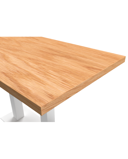 Stolik Alfa Duo biały blat drewniano-fornirowany