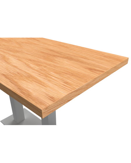 Stolik Alfa Bar Duo szary blat drewniano-fornirowany