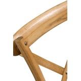 Krzesło ślubne CROSS-BACK WOOD RATTAN jasny rustykalny