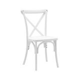 Krzesło ślubne CROSS-BACK POLYWOOD białe