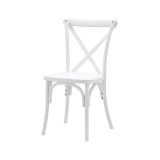 Krzesło ślubne CROSS-BACK POLYWOOD białe