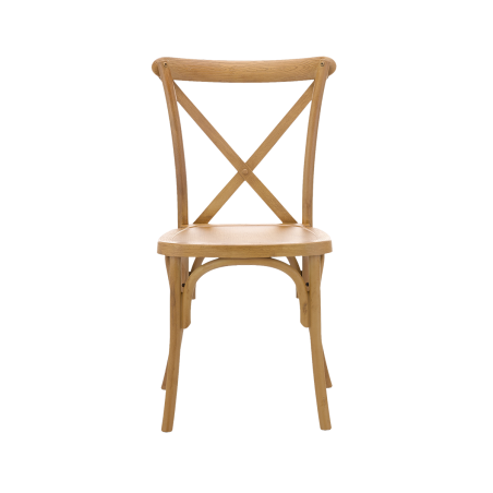 Krzesło ślubne CROSS-BACK POLYWOOD naturalne