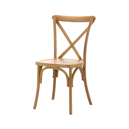 Krzesło ślubne CROSS-BACK POLYWOOD naturalne