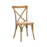 Krzesło ślubne CROSS-BACK POLYWOOD naturalne